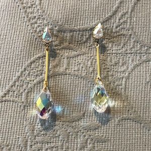 Katchi- crystal & golden earrings